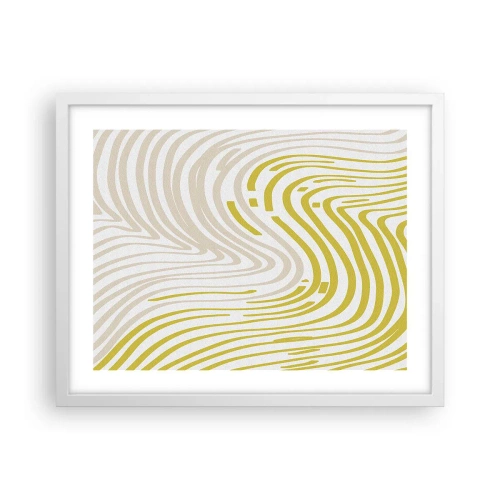 Affisch i vit ram - Komposition med en mjuk böjning - 50x40 cm