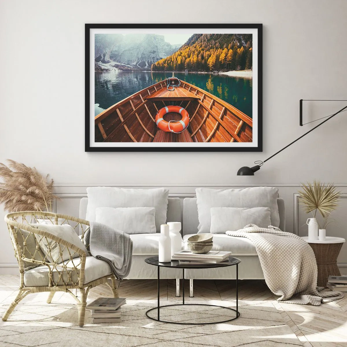 Affisch i svart ram - Utflykt i fjällen - 70x50 cm