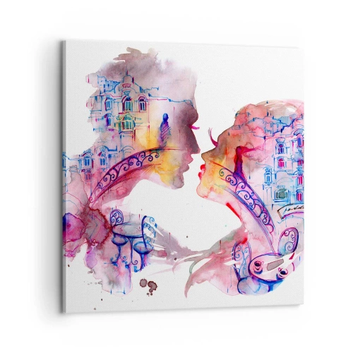 Canvastavla - Bild på duk - Suckarnas hemliga bro - 60x60 cm