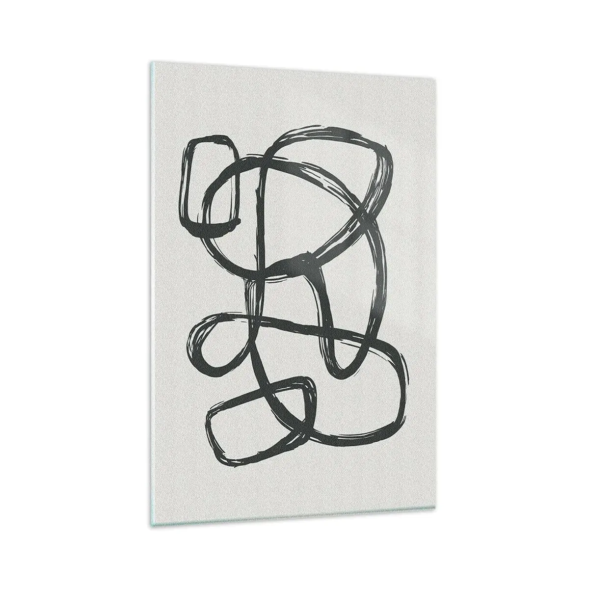 Glastavla - Bild på glas - Loopad abstraktion - 80x120 cm