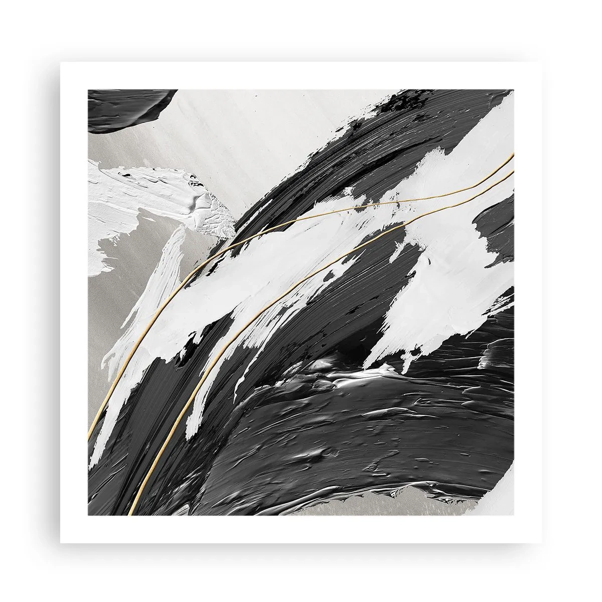 Affisch - Storslagen abstraktion - 60x60 cm