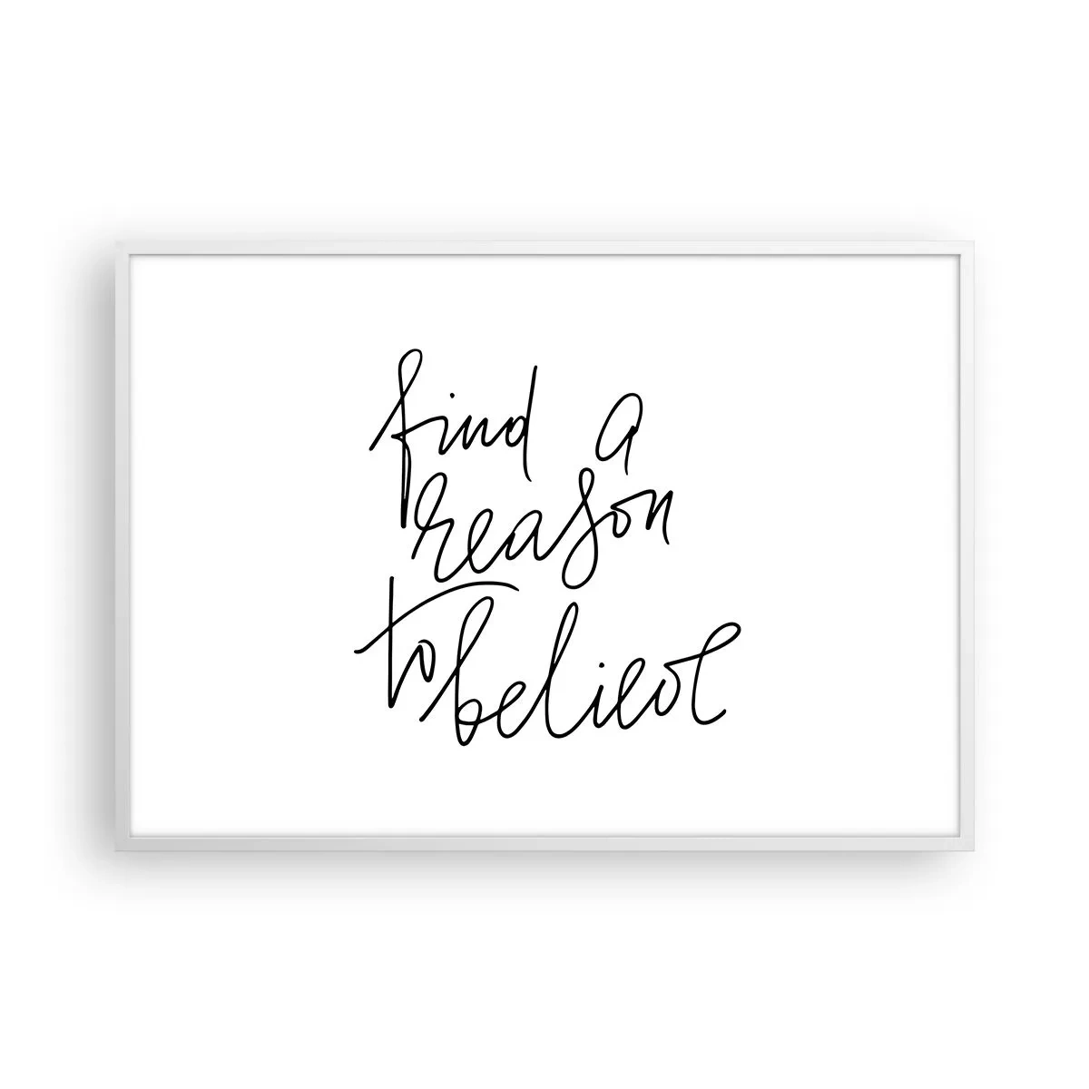 Affisch i vit ram - Det är möjligt - 100x70 cm