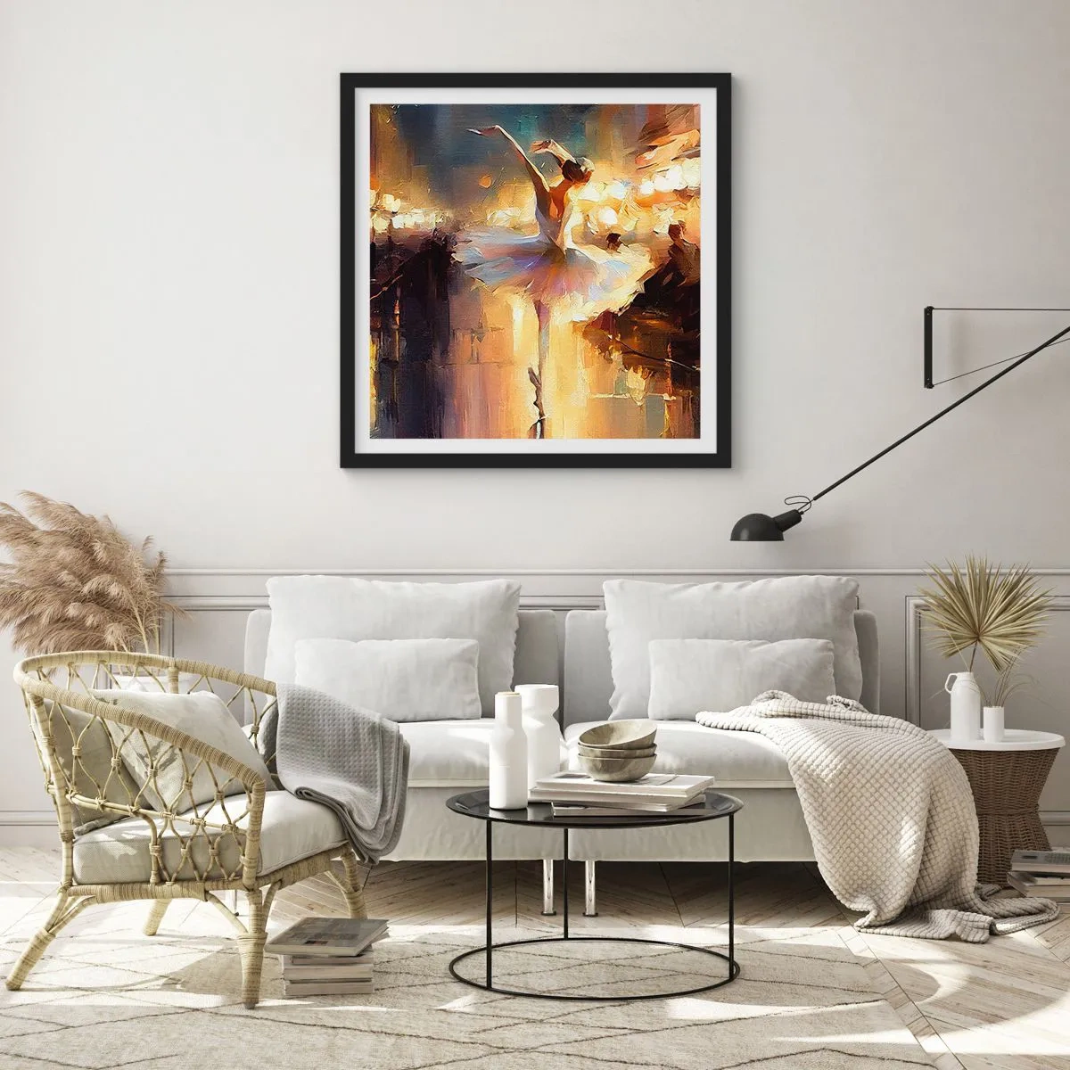 Affisch i svart ram - Ett mirakel på gatan - 60x60 cm