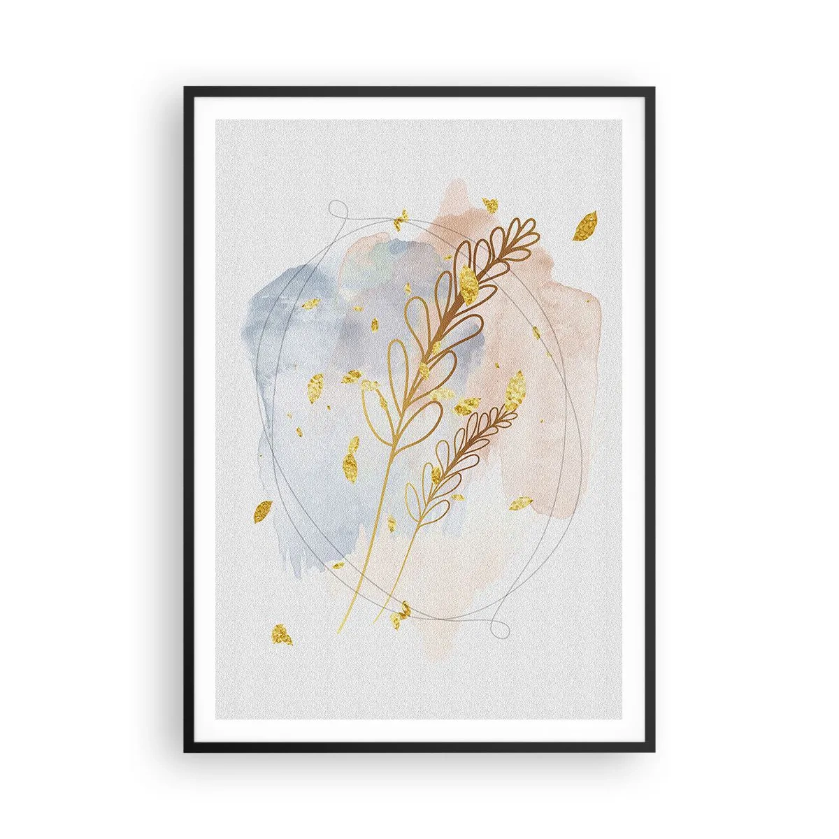Affisch i svart ram - En gyllene explosion - 70x100 cm