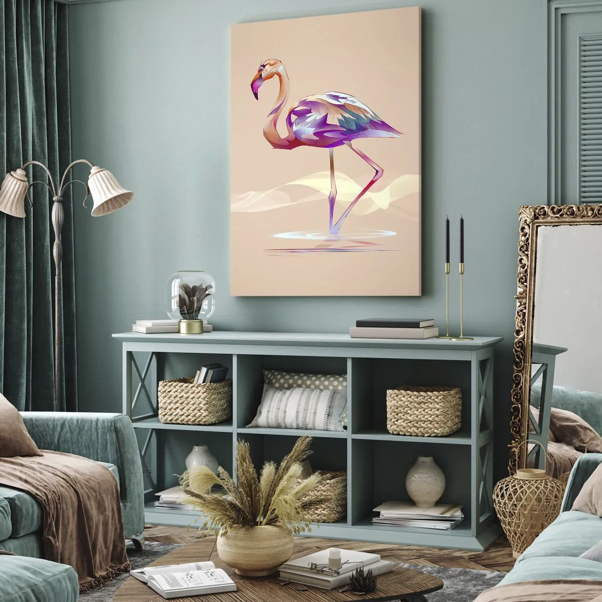 Canvastavla - Bild på duk - Goda emotioners fågel - 50x70 cm