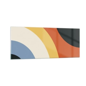 Glastavla - Bild på glas - Mot varandra - 100x40 cm