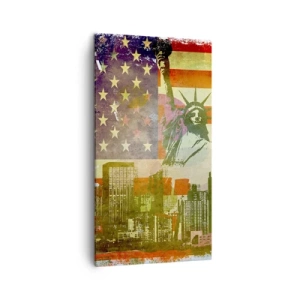 Canvastavla - Bild på duk - Viva America! - 45x80 cm