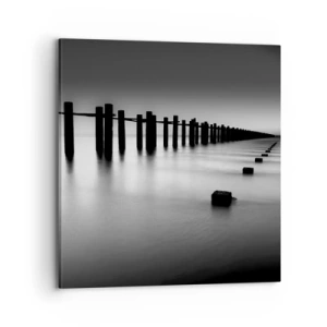 Canvastavla - Bild på duk - Landskap doppat i dimman - 70x70 cm
