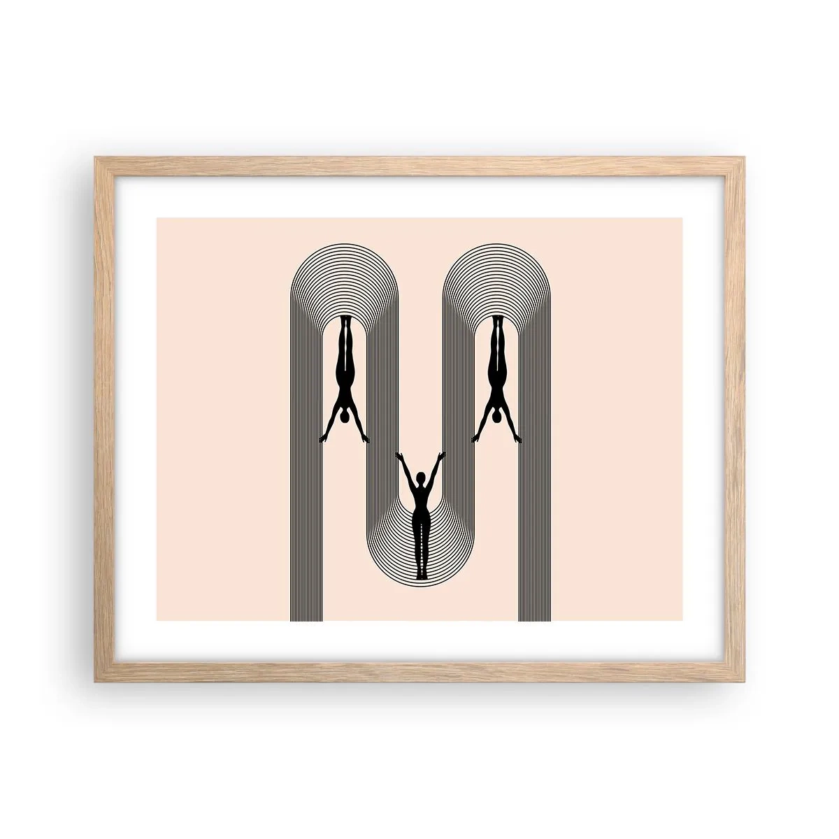 Affisch i ram av ljusek - Upp och ner - 50x40 cm