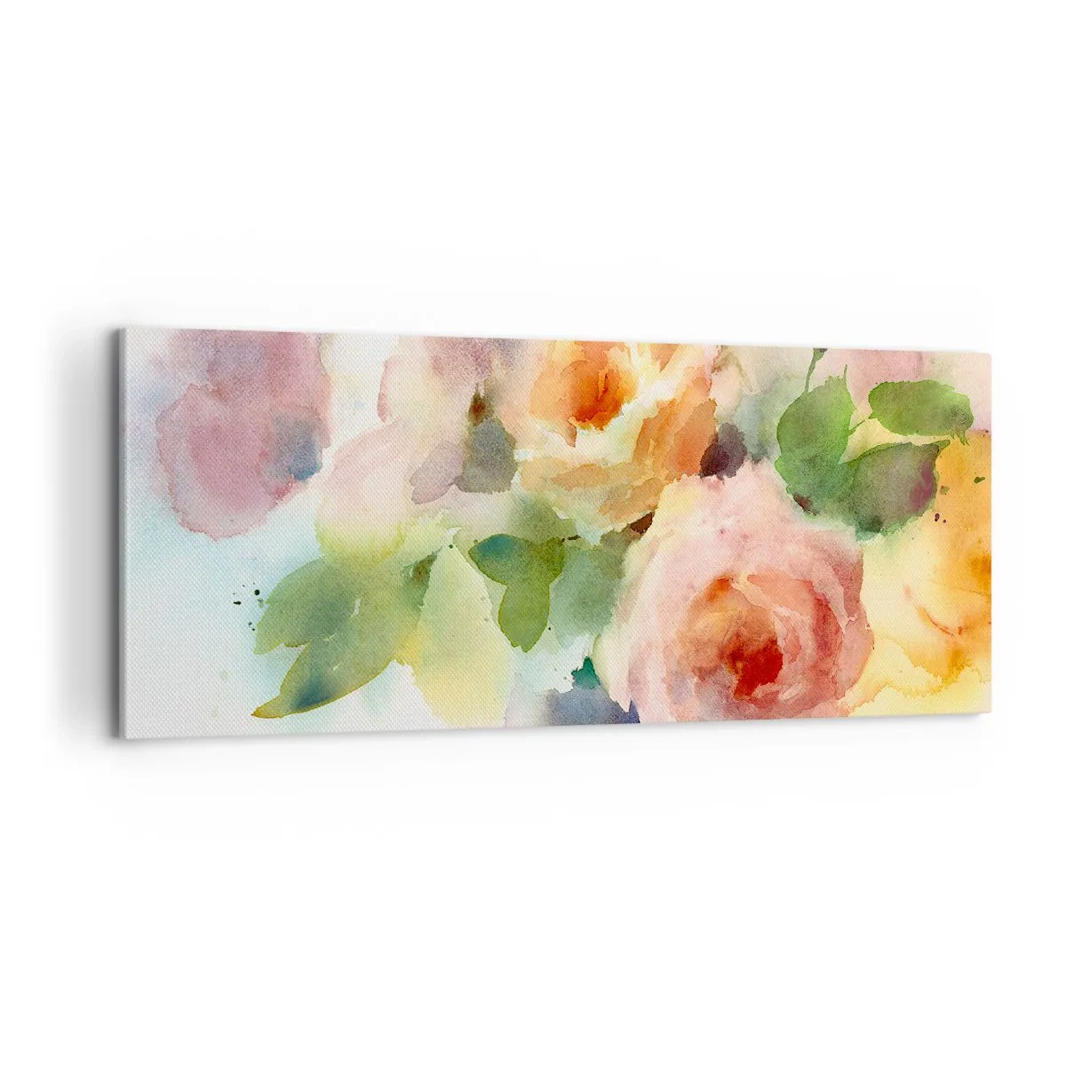 Canvastavla - Bild på duk - Delikat som en akvarell - 100x40 cm