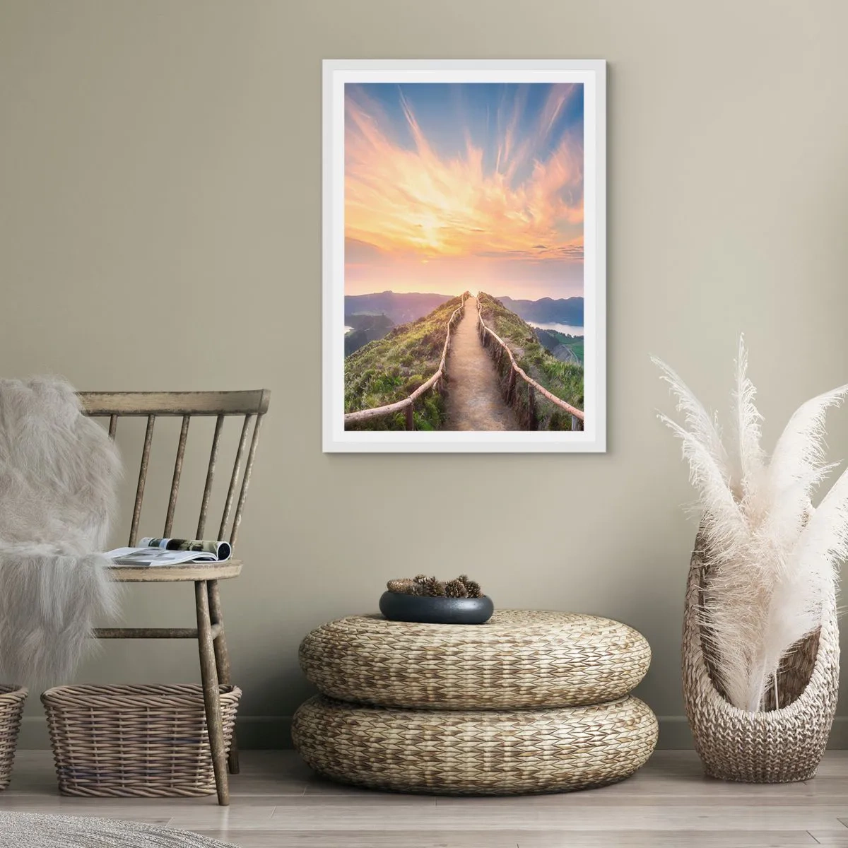 Affisch i vit ram - Nära himlen - 50x70 cm