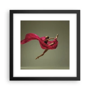 Affisch i svart ram - Dansande låga - 30x30 cm