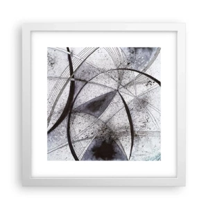 Affisch i vit ram - Futuristisk fantasi - 30x30 cm