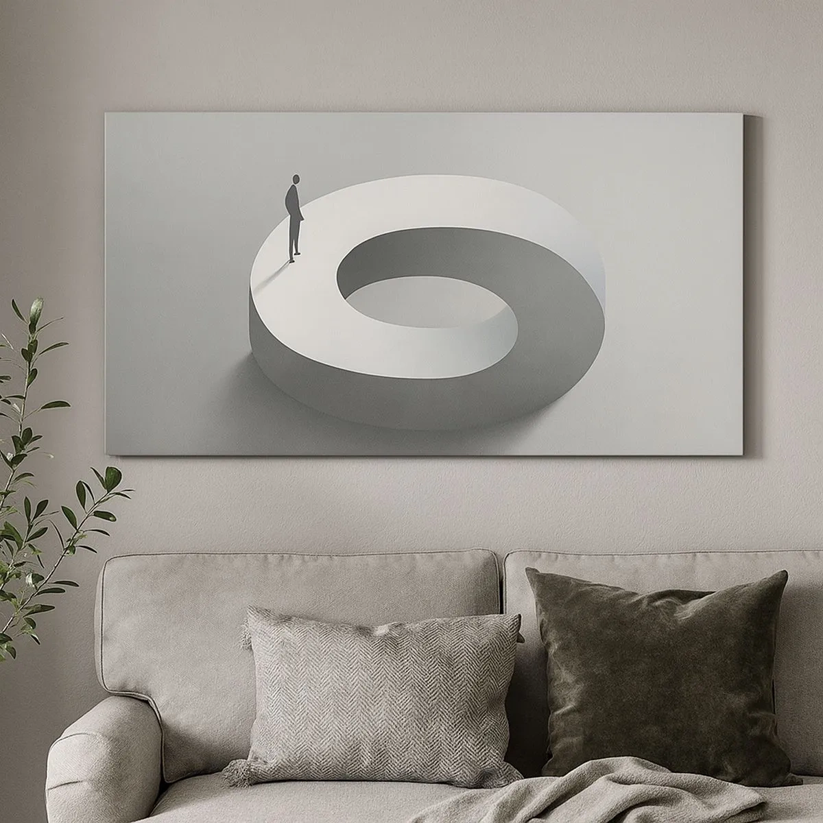 Canvastavla - Bild på duk - Och försök att vara klok - 100x40 cm