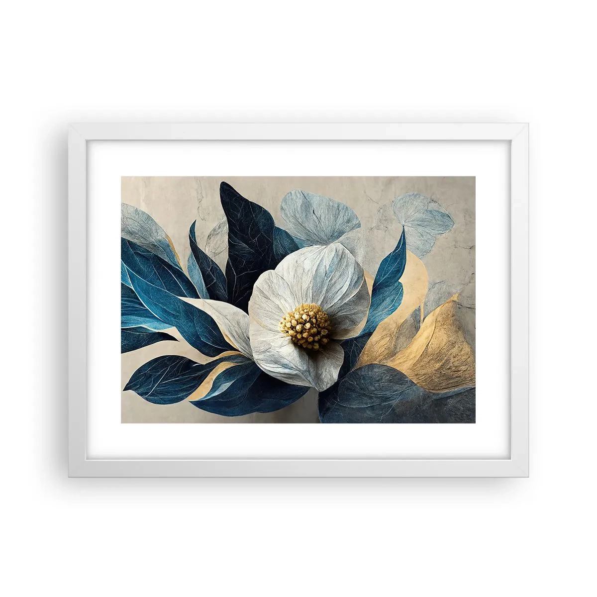 Affisch i vit ram - Har ett hjärta av guld - 40x30 cm