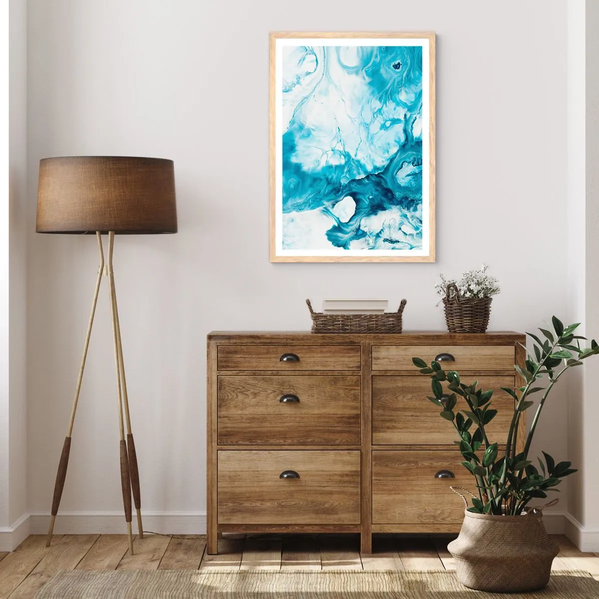Affisch i ram av ljusek - Blåhetens konsert - 30x40 cm