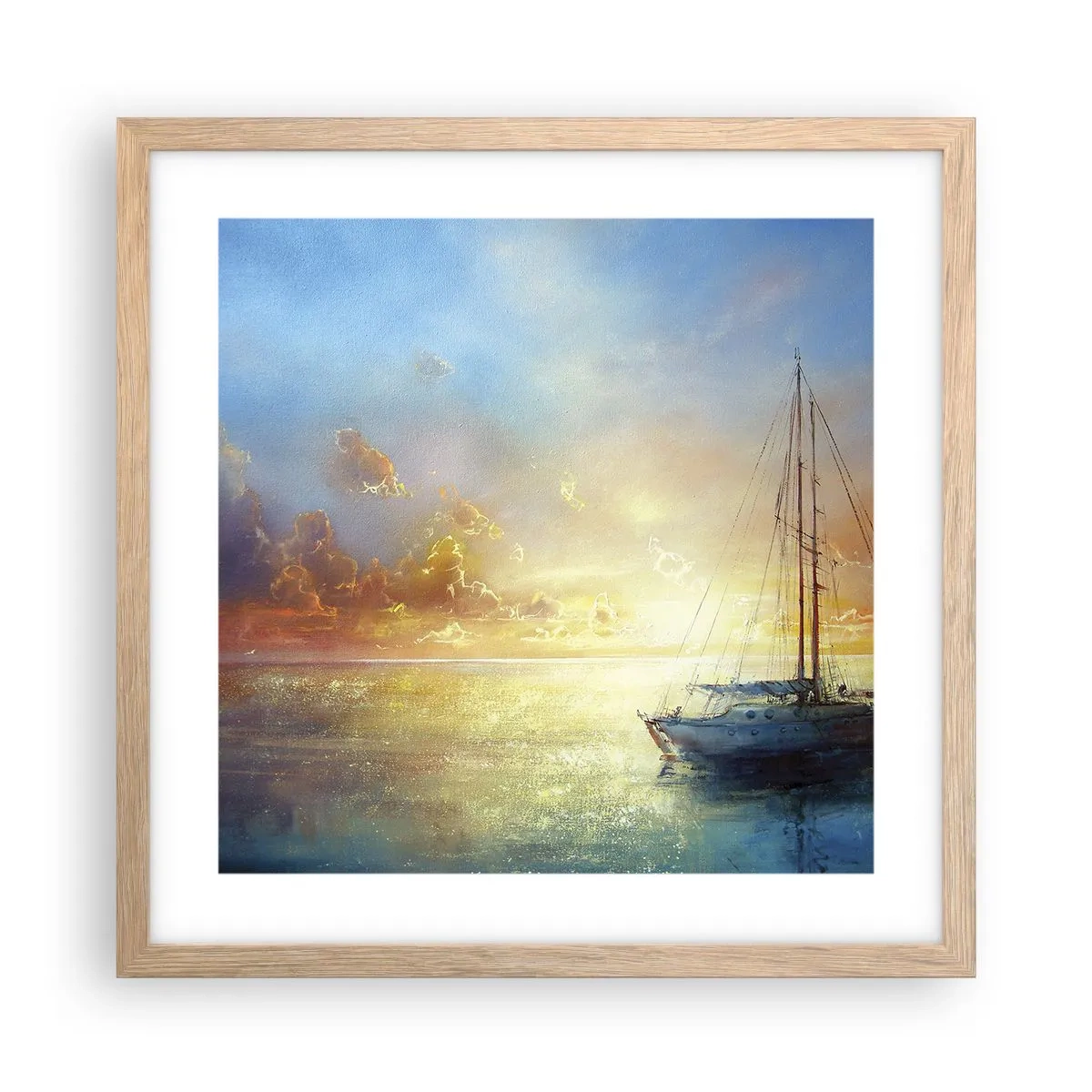 Affisch i ram av ljusek - I guldviken - 40x40 cm