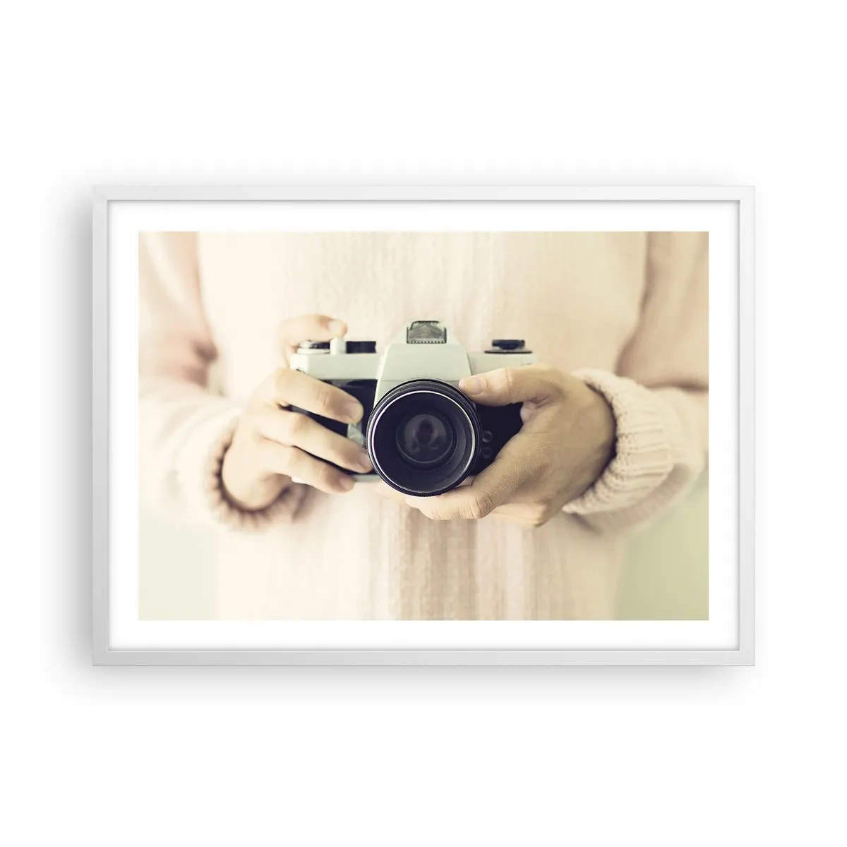 Affisch i vit ram - För att veta mer... - 70x50 cm