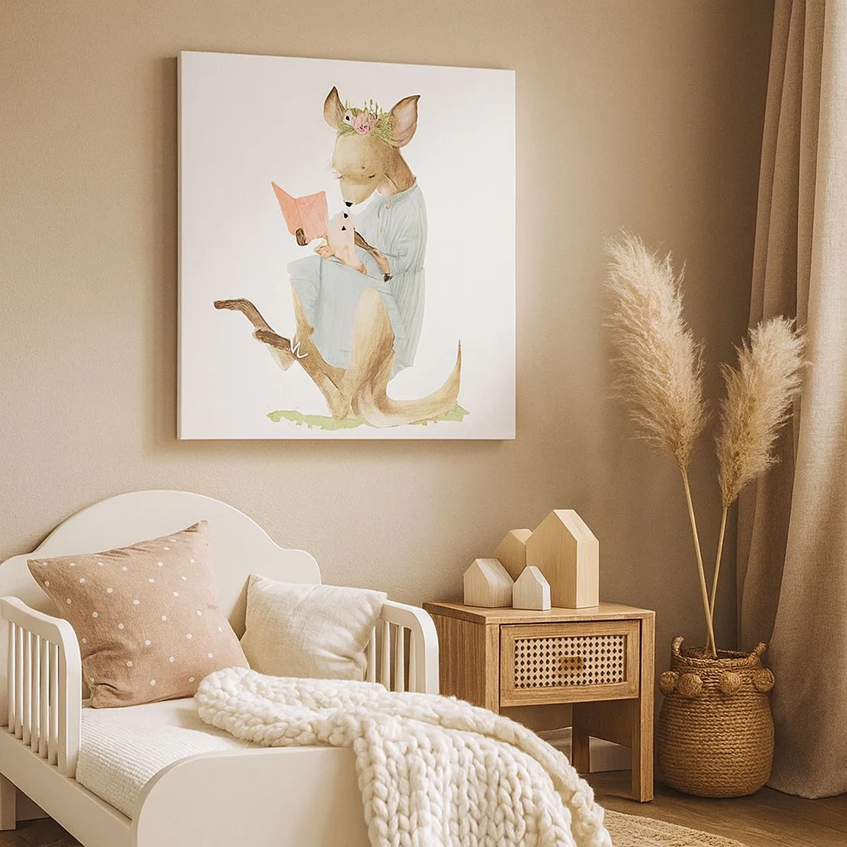 Canvastavla - Bild på duk - Mamma, läs för mig - 30x30 cm