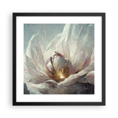 Affisch i svart ram - Blommar en gång på hundra år - 40x40 cm