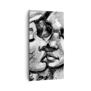 Canvastavla - Bild på duk - Ett ömt ögonblick - 55x100 cm