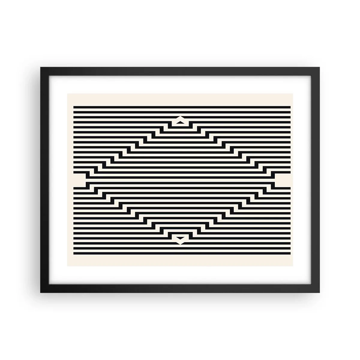Affisch i svart ram - Geometrisk illusion - 50x40 cm