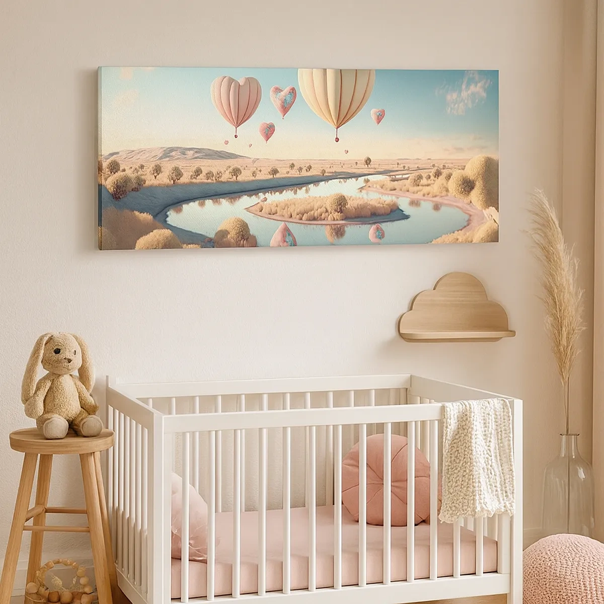 Canvastavla - Bild på duk - Kärleken låter dig sväva - 30x30 cm