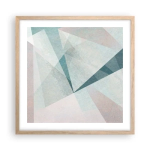 Affisch i ram av ljusek - Lugnt trots dynamiskt - 50x50 cm