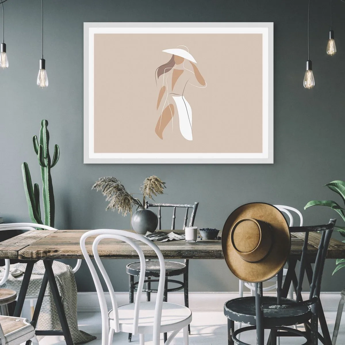 Affisch i vit ram - Mode är lek - 70x50 cm