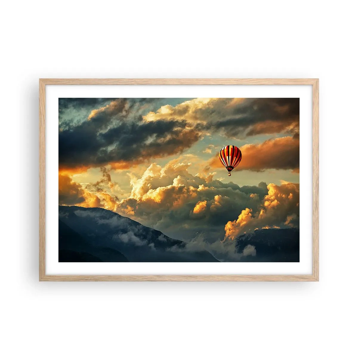 Affisch i ram av ljusek - Jag flyger för jag vill - 70x50 cm