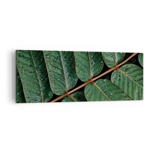 Canvastavla - Bild på duk - I den gröna rytmen - 140x50 cm