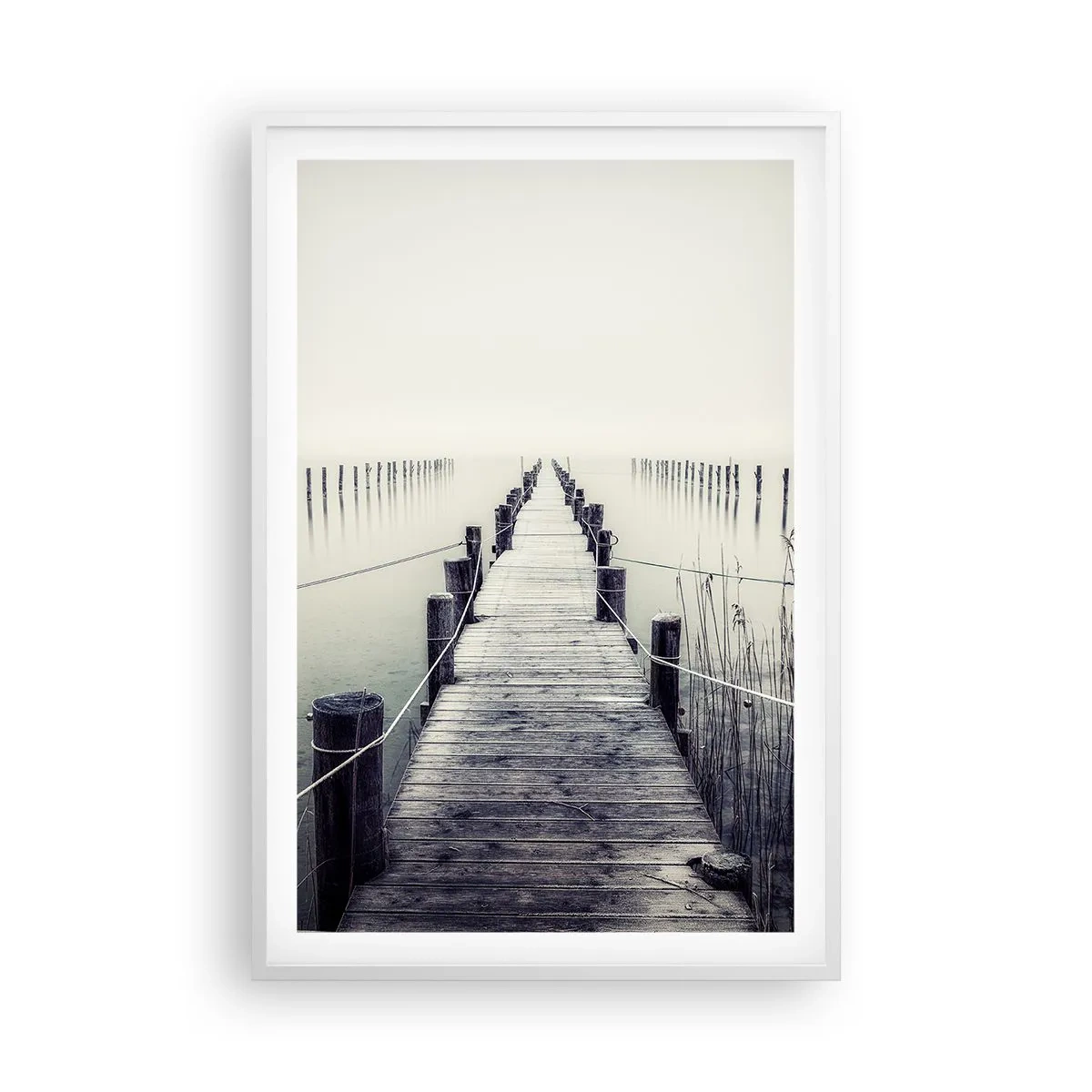 Affisch i vit ram - Fördjupa dig i frid - 61x91 cm