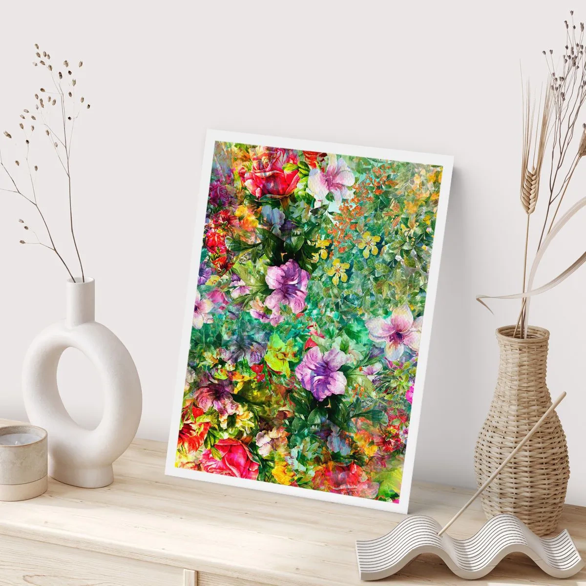 Affisch - Ta en dopp i blommorna - 50x70 cm