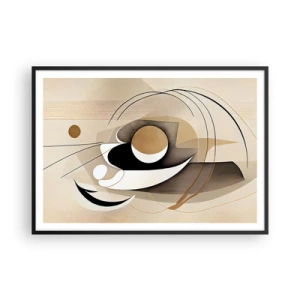 Affisch i svart ram - Komposition: essensen av saker och ting - 100x70 cm