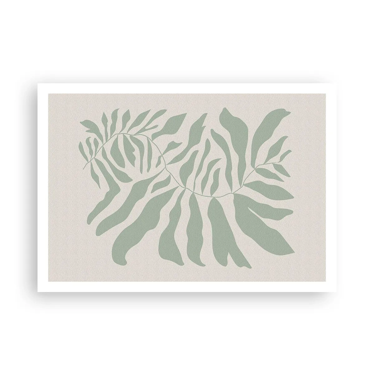 Affisch - Smaragdgrön gren - 100x70 cm