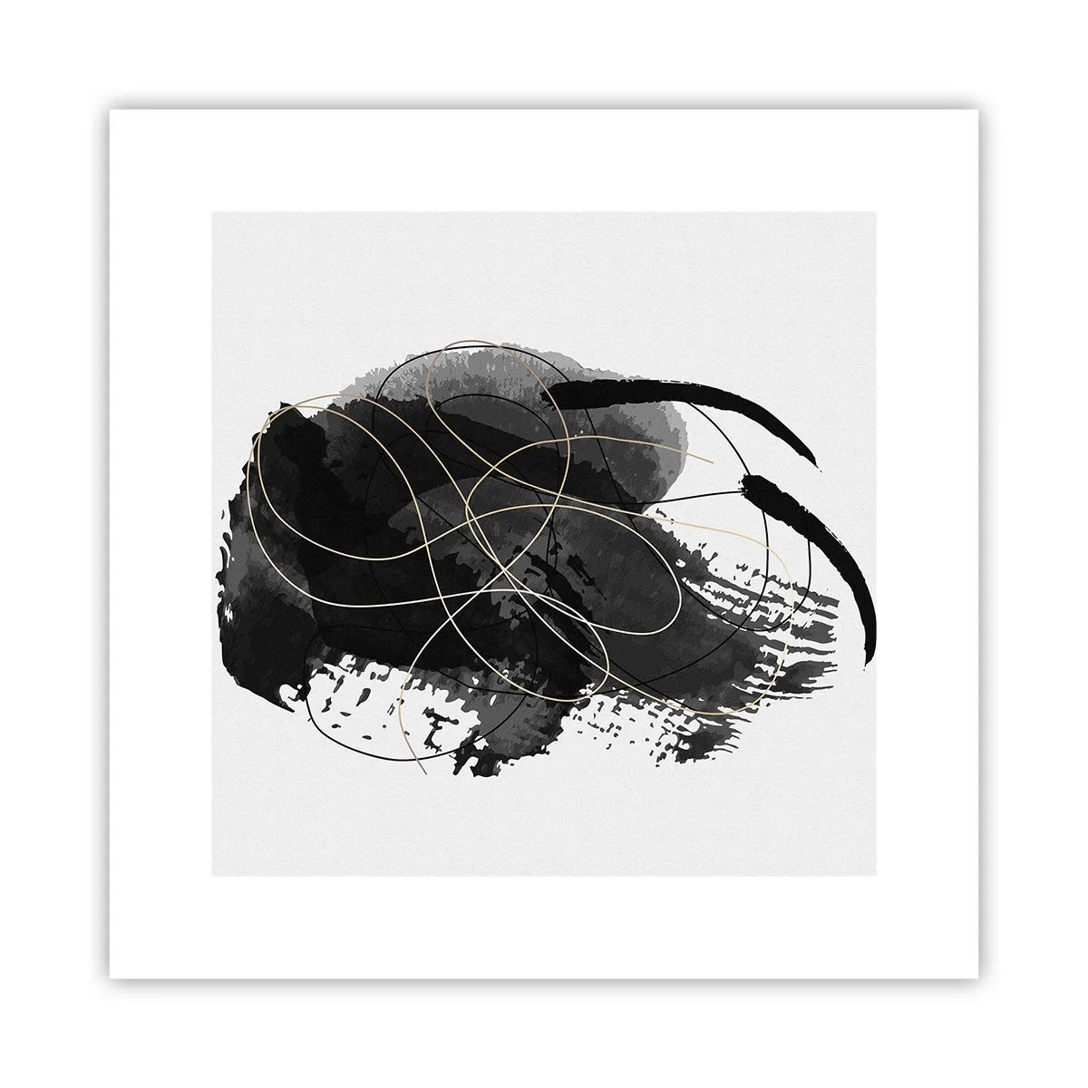 Affisch - Uppkommen ur svärta - 30x30 cm