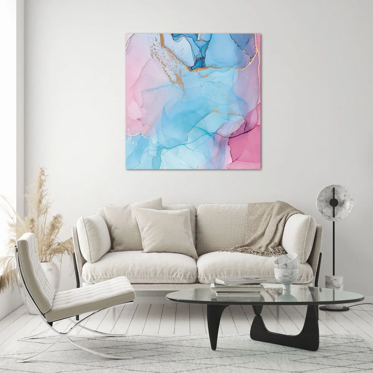 Glastavla - Bild på glas - Möte och infiltration - 30x30 cm