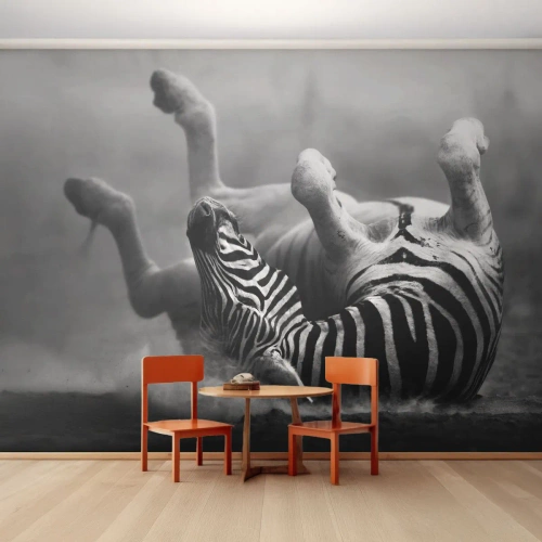 Självhäftande Fototapet Deluxe Sticker - Endast hästen skulle inte skratta - Djur, Revben, Natur - 400x280 cm