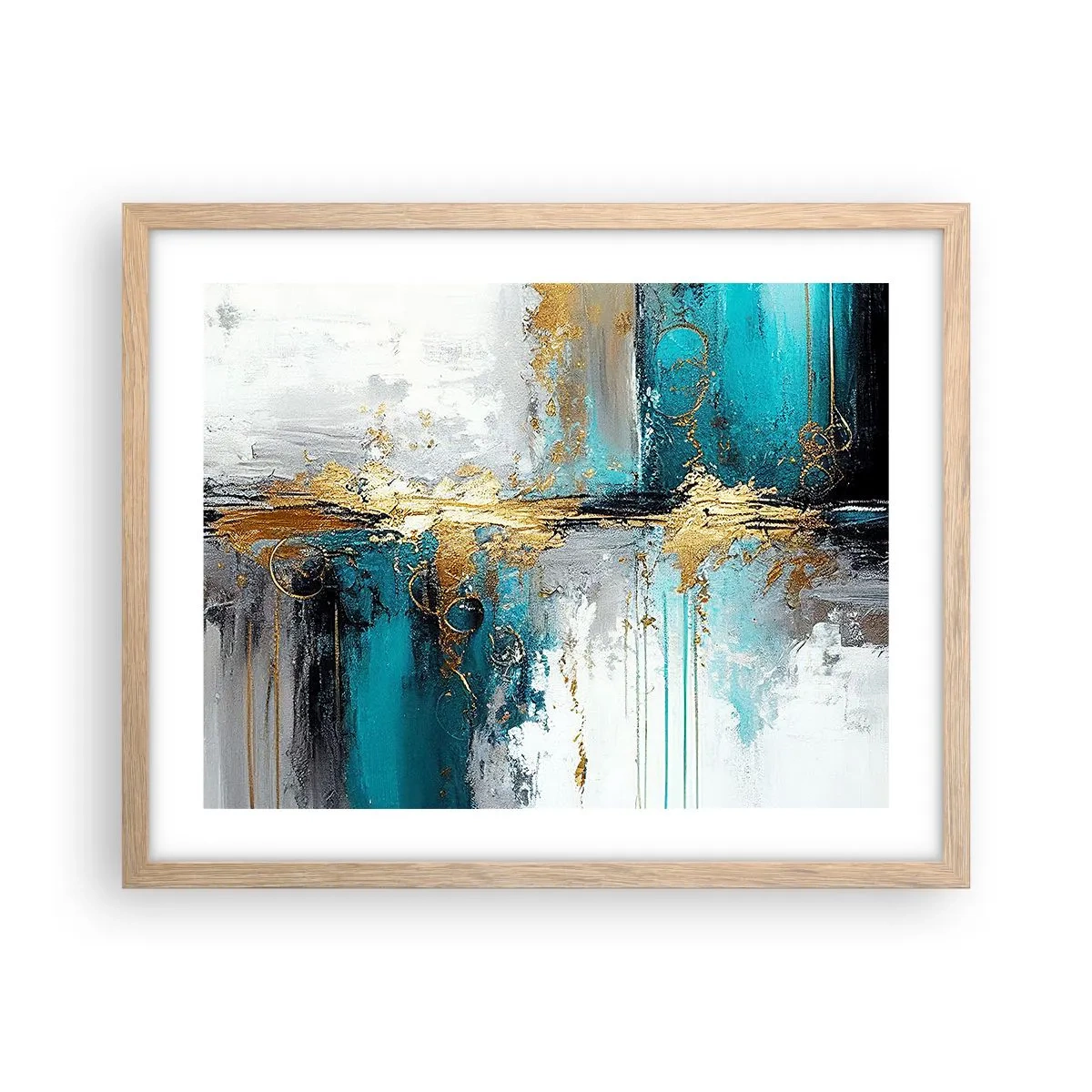 Affisch i ram av ljusek - Allting flödar - 50x40 cm