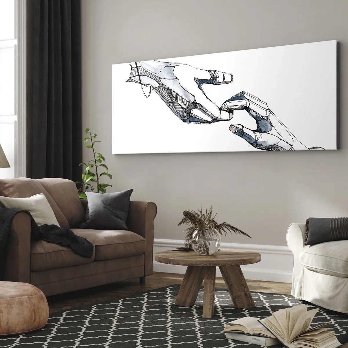 Canvastavla - Bild på duk - God gest - 100x40 cm