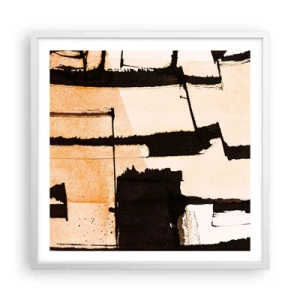 Affisch i vit ram - Ändå ordning - 60x60 cm