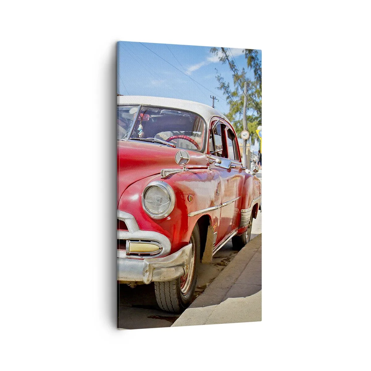 Canvastavla - Bild på duk - Endast kvar i Kuba - 45x80 cm