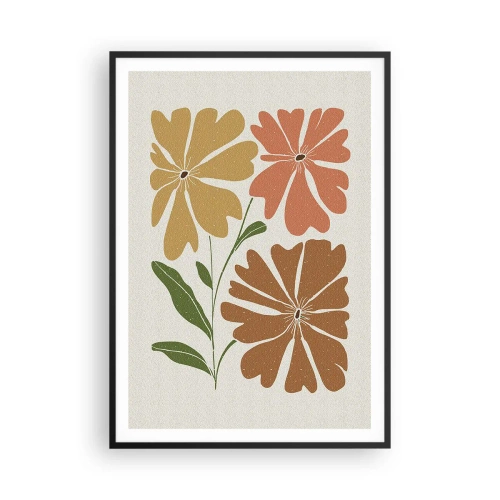 Affisch i svart ram - Natur och geometri - 70x100 cm