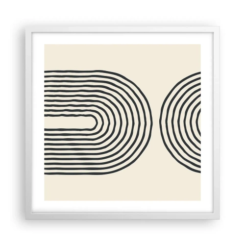 Affisch i vit ram - Om en stund... - 50x50 cm