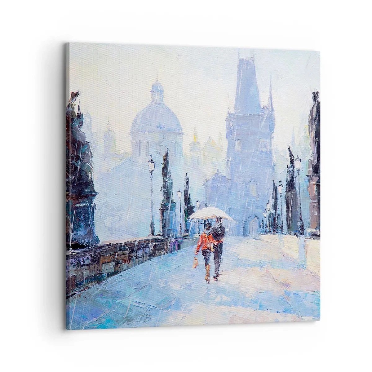 Canvastavla - Bild på duk - Förtrollade av regnet - 60x60 cm