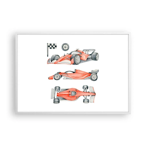 Affisch i vit ram - Att komma ikapp en dröm - 100x70 cm