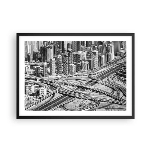 Affisch i svart ram - Dubai - en omöjlig stad - 70x50 cm