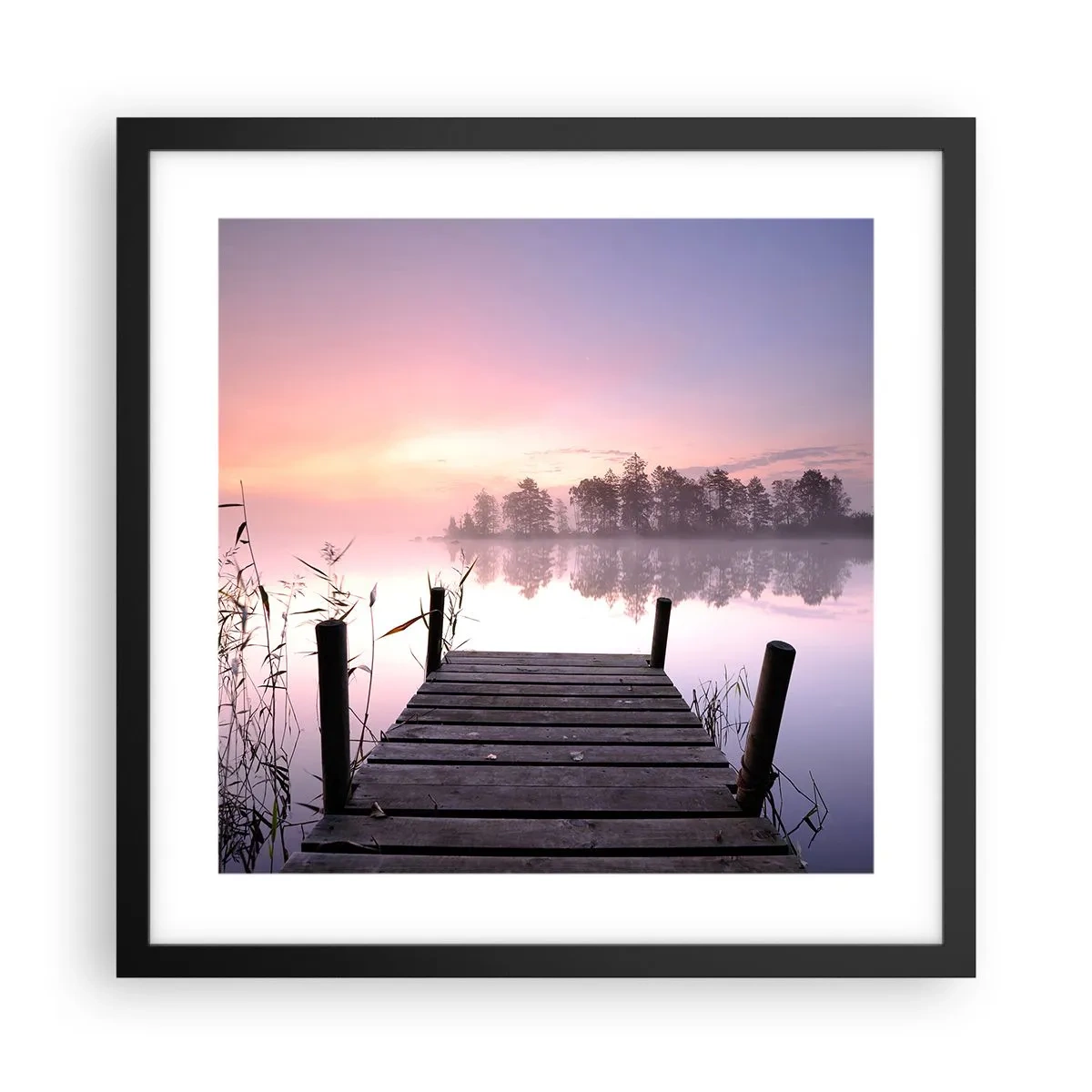 Affisch i svart ram - Ur liljedimman... - 40x40 cm