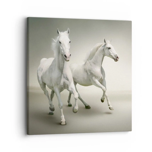 Canvastavla - Bild på duk - White power! - 30x30 cm