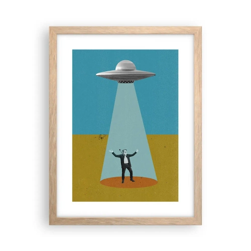 Affisch i ram av ljusek - Ett nära möte - 30x40 cm